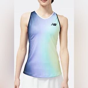 NWT New Balance Womens Printed Tournament V-Neck Tank size L
